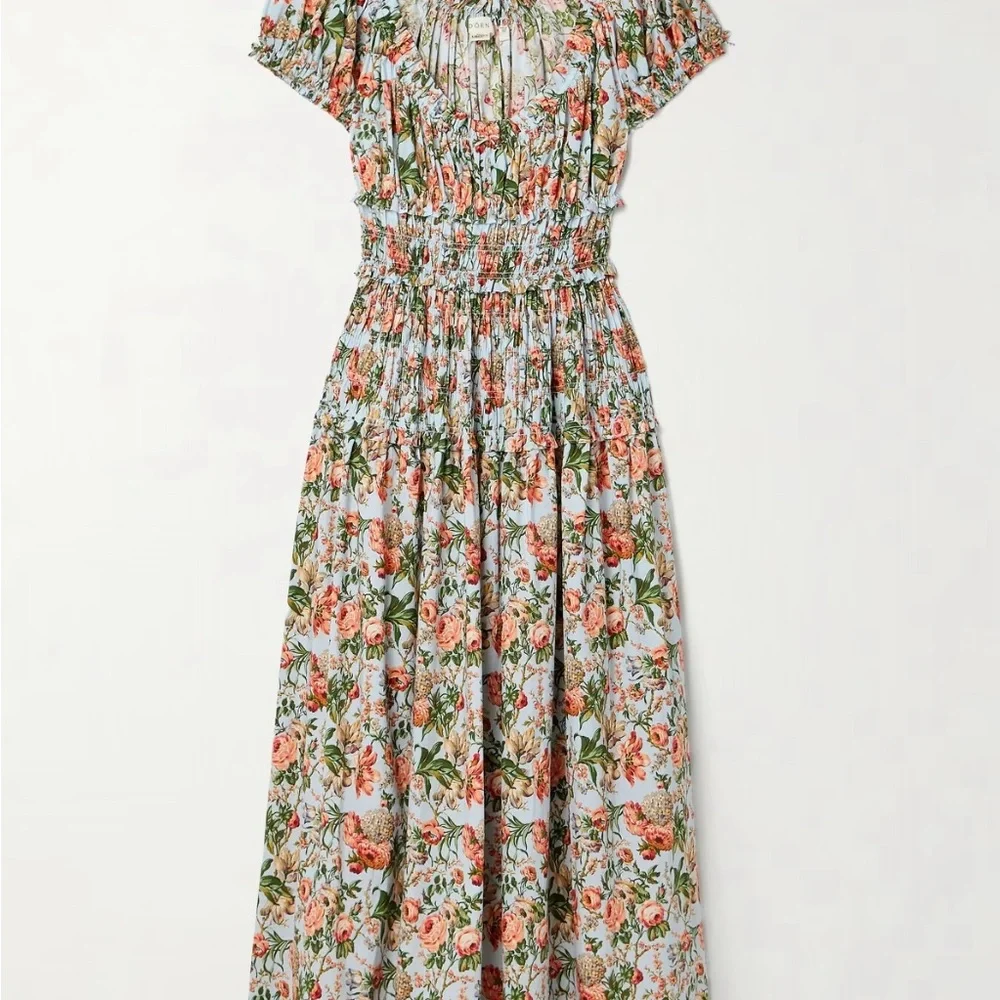 Doen Floral Smocked Midi Dress - Picture 3 of 8